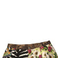 Multicolor Patchwork Silk Men Chino Shorts