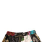 Multicolor Patchwork Cargo Bermuda Shorts