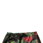 Black Floral Polyester Jogger Sweatpants Pants
