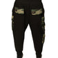 Black Camouflage Cotton Jogger Cargo Pants