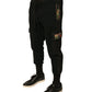 Black Cotton Jogger Cargo Sweatpants Pants
