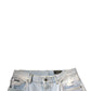 Light Blue Cotton Cargo Straight Denim Jeans