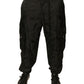 Black Crown Nylon Jogger Sweatpants Pants