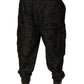 Black Crown Nylon Jogger Sweatpants Pants