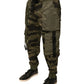 Green Cotton Jogger Cargo Pants