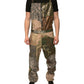 Multicolor Patchwork Camouflage Overall Pants