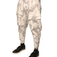 White Camouflage Cargo Jogger Pants