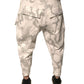 White Camouflage Cargo Jogger Pants