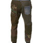 Blue Tattered Straight Cropped Denim Jeans