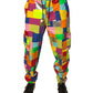 Multicolor Cotton Patchwork Men Cargo Pants