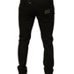 Black Logo Cotton Stretch Skinny Denim Jeans