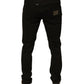 Black Logo Cotton Stretch Skinny Denim Jeans