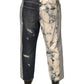 Multicolor Patchwork Cotton Straight Men Denim Jeans