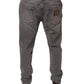 Gray Logo Cotton Stretch Skinny Denim Jeans