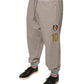 Gray Logo Patch Jogger Cotton Sweatpants Pants