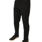 Black Logo Cotton Stretch Skinny Denim Jeans