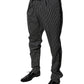 Black Stripes Skinny Dress Pants