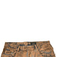 Brown Tattered Cotton Skinny Denim Jeans