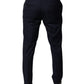 Dark Blue Cotton Men Dress Pants