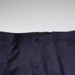 Dark Blue Cotton Men Dress Pants