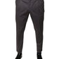 Dark Gray Mid Waist Dress Pants