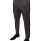 Dark Gray Mid Waist Dress Pants