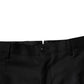 Black Wool Tapered Formal Dress Pants