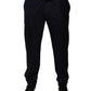 Dark Blue Tapered Formal Dress Pants