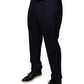 Dark Blue Tapered Formal Dress Pants