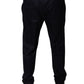 Dark Blue Tapered Formal Dress Pants