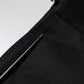 Black Cotton Tapered Formal Dress Pants
