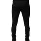 Black Horseshoe Embellished Wool Slim Fit Pants