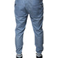 Blue Cotton Jogger Sweatpants Pants