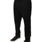 Black Stripes Viscose Skinny Dress Pants
