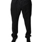 Black Wool Tapered Formal Dress Pants