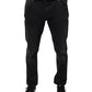 Black Logo Cotton Stretch Skinny Denim Jeans
