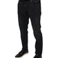 Black Logo Cotton Stretch Skinny Denim Jeans