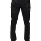 Black Logo Cotton Stretch Skinny Denim Jeans