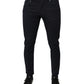 Black Logo Cotton Stretch Skinny Denim Jeans
