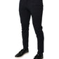 Black Logo Cotton Stretch Skinny Denim Jeans