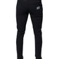 Black Logo Cotton Stretch Skinny Denim Jeans