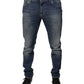 Blue DG Crown Logo Cotton Skinny Denim Jeans