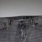 Gray Logo Cotton Stretch Skinny Denim Jeans