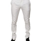 White Cotton Tapered Formal Dress Pants