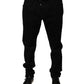 Black Logo Cotton Stretch Skinny Denim Jeans