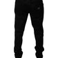 Black Logo Cotton Stretch Skinny Denim Jeans
