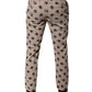 Beige Logo Cotton Skinny Denim Jeans