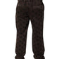 Brown Logo Cotton Straight Denim Jeans