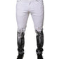 Black White Logo Cotton Skinny Denim Jeans