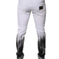 Black White Logo Cotton Skinny Denim Jeans